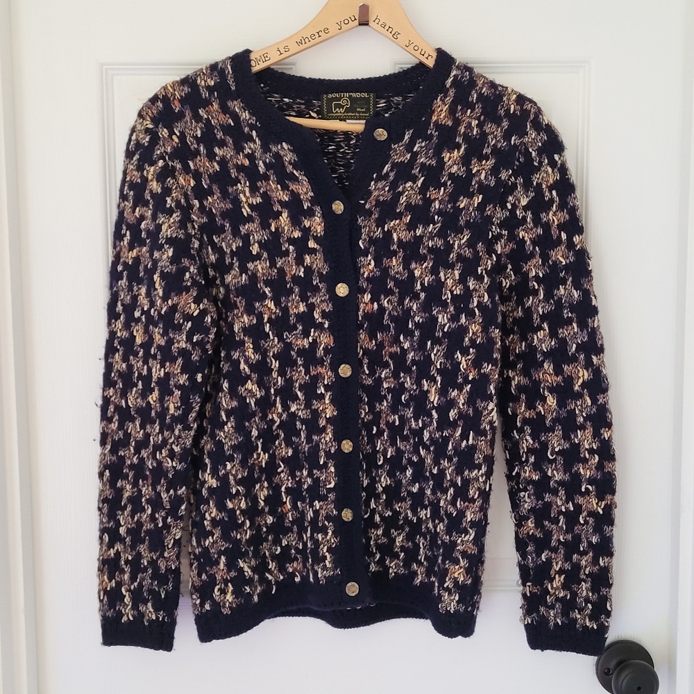 South Wool 100% Pure Wool Hand Knitted Cardigan